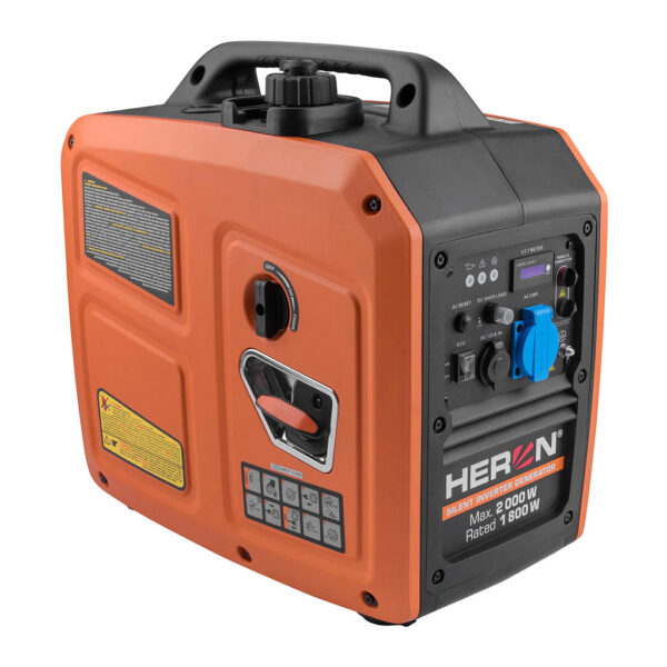 Heron 8896223 - Elektrocentrála invertorová tichá 1F, 2,0kW, ručný štart