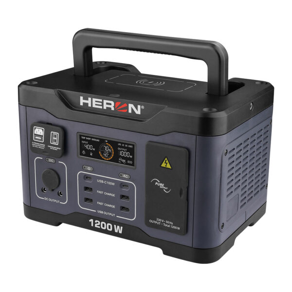 Heron 8896801 - Stanica nabíjacia akumulátorová, 230V/1200W, 921Wh, LiFePo4, USB