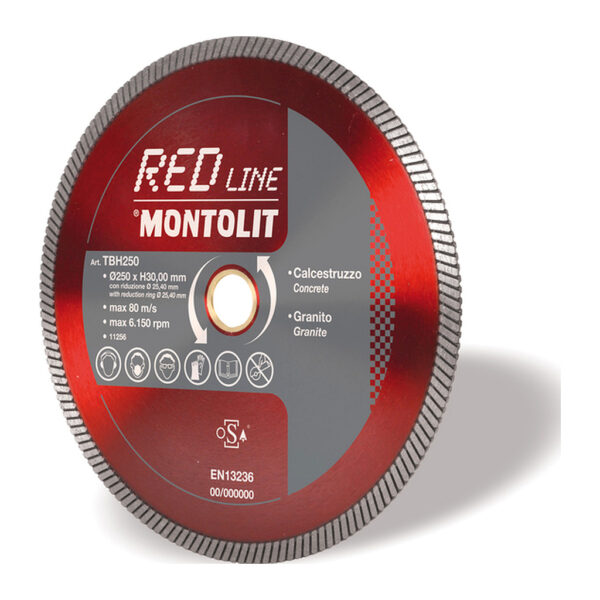 Montolit TBH350 – TURBO diamantový kotúč na betón a žulu, mokrý/suchý rez, Ø350mm