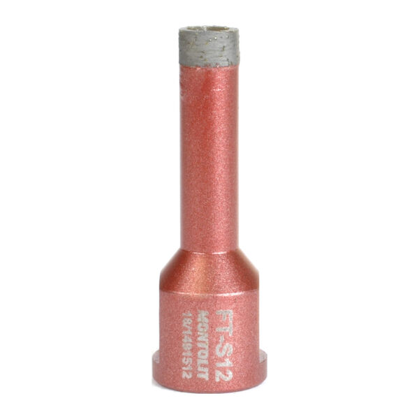 Montolit FT-S12 – Diamantová korunka Killer na suché vŕtanie, na uhlovú brúsku, keramika/slinutá dlažba (gres)/kameň, Ø12mm