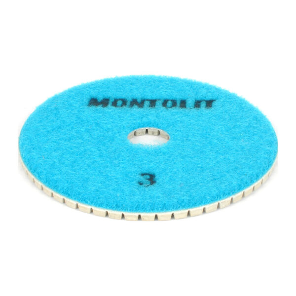 Montolit PDR3 – Leštiaci diamantový kotúč na keramiku a kameň, Ø100mm, suchý/mokrý, na unašeč PDR