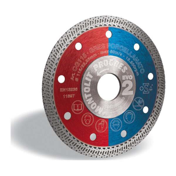 Montolit CG125 – Diamantový kotúč, celoobvodový, 125mm, tenký rez, mokré/suché rezanie